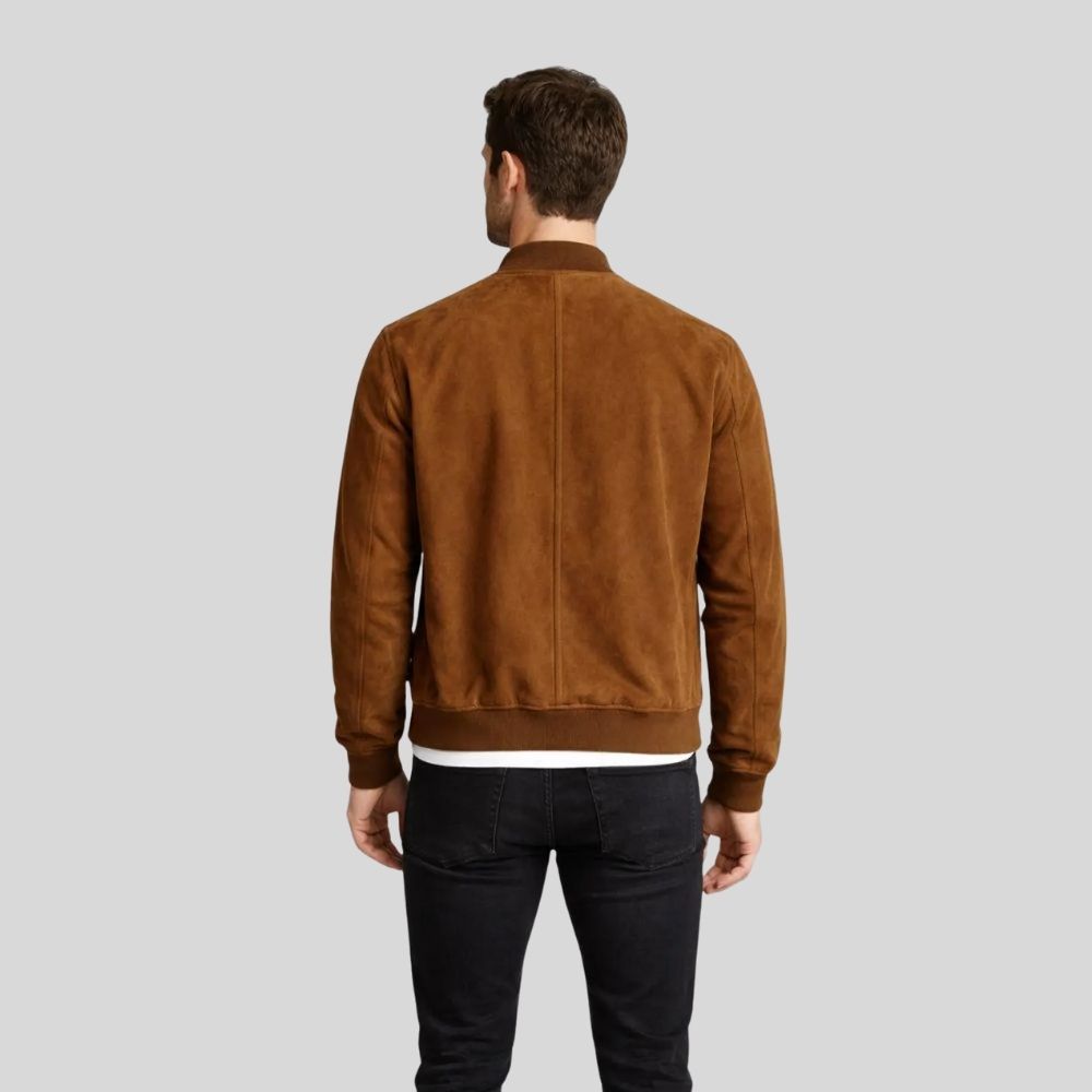 Herren Bomberjacke Wildleder Braun