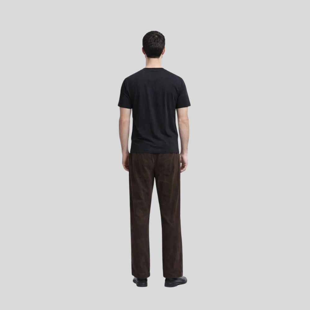 Herren Goatsuede Hose Schokoladenbraun – Relaxed Straight Fit Wildlederhose